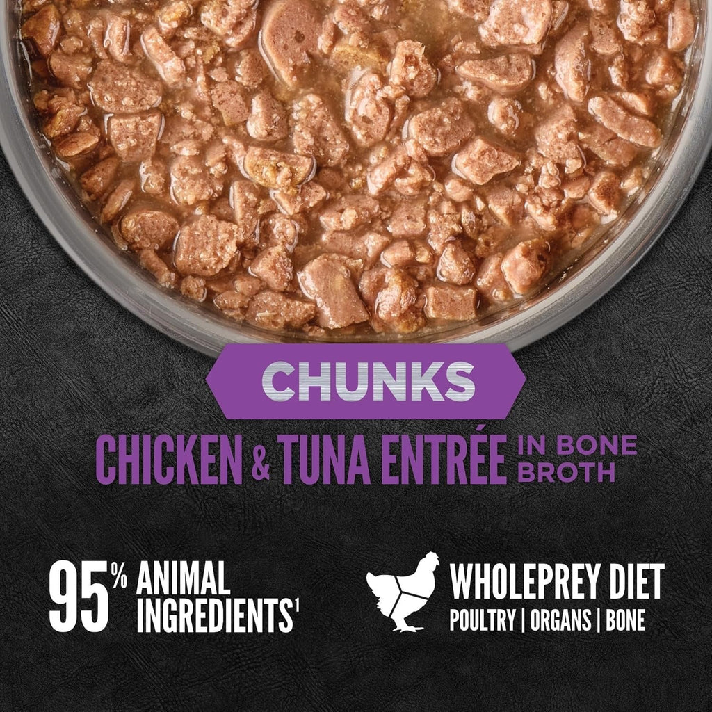 Orijen Grain Free Chunks & Shreds, Kitten Chicken & Tuna Wet Cat Food (3oz) - Majestic Pet Kingdom