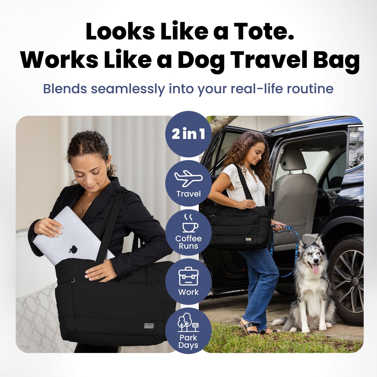 Puffer Dog Travel Bag for Dog Moms - Majestic Pet Kingdom
