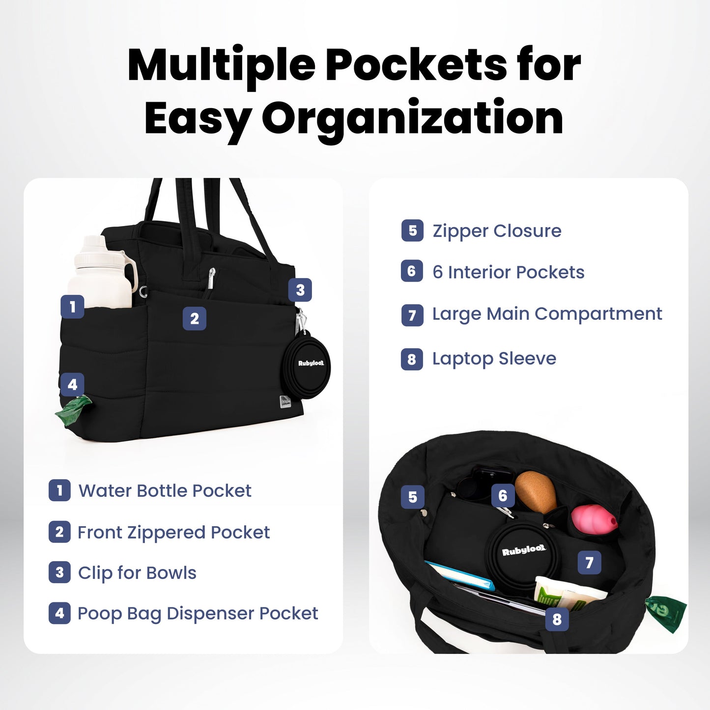 Puffer Dog Travel Bag for Dog Moms - Majestic Pet Kingdom