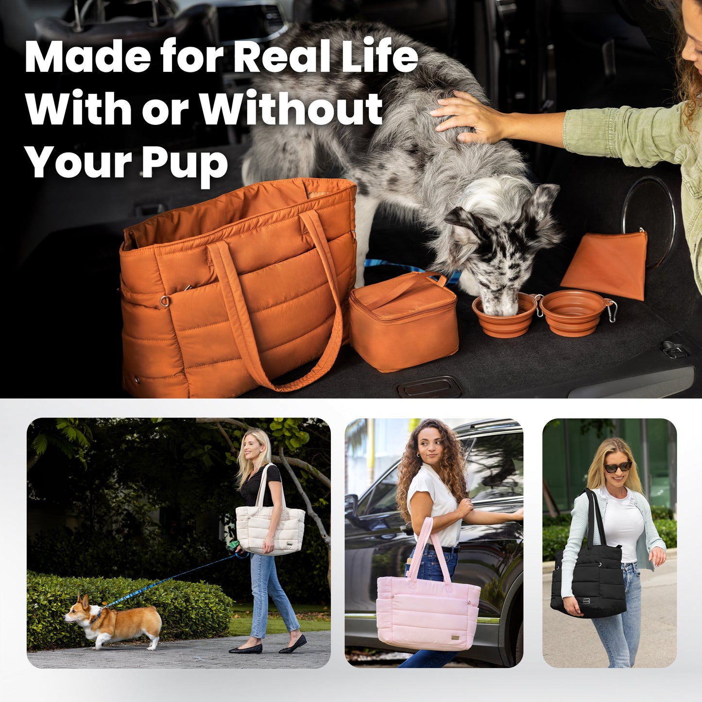 Puffer Dog Travel Bag for Dog Moms - Majestic Pet Kingdom