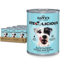 Dave's Stewlicious Surf & Turf w/ Chicken & Salmon Wet Dog Food (13.2oz) - Majestic Pet Kingdom
