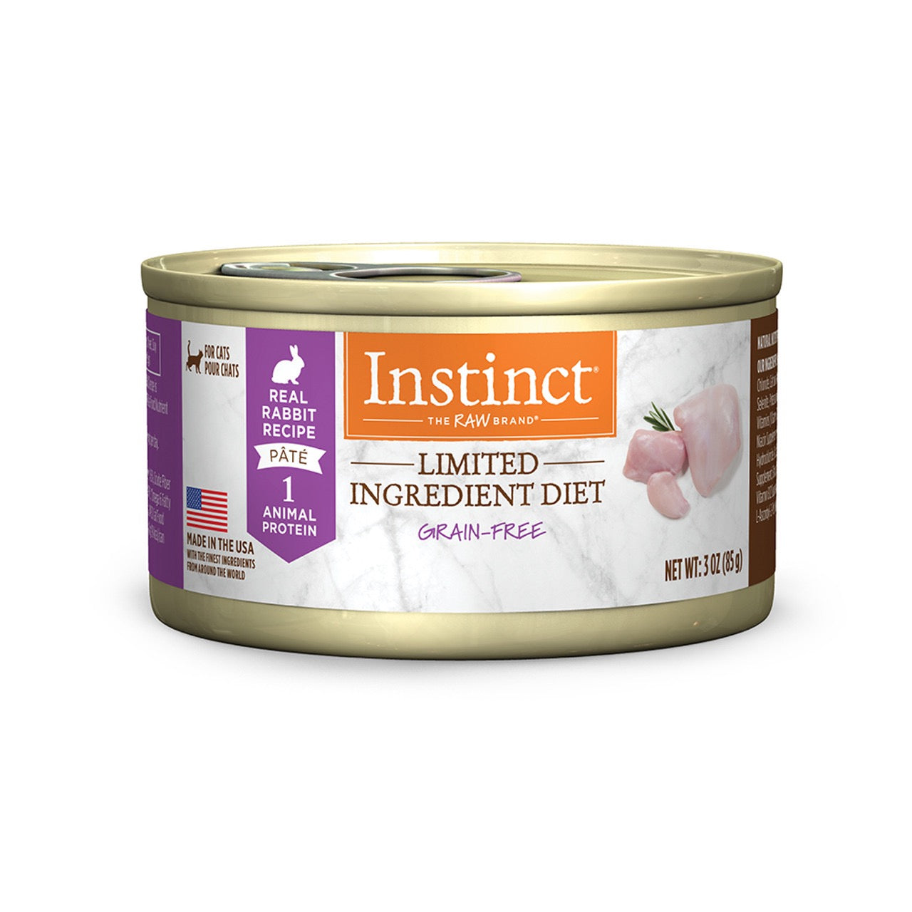Instinct Limited Ingredient All Life Stages Rabbit Wet Cat Food (3oz) - Majestic Pet Kingdom