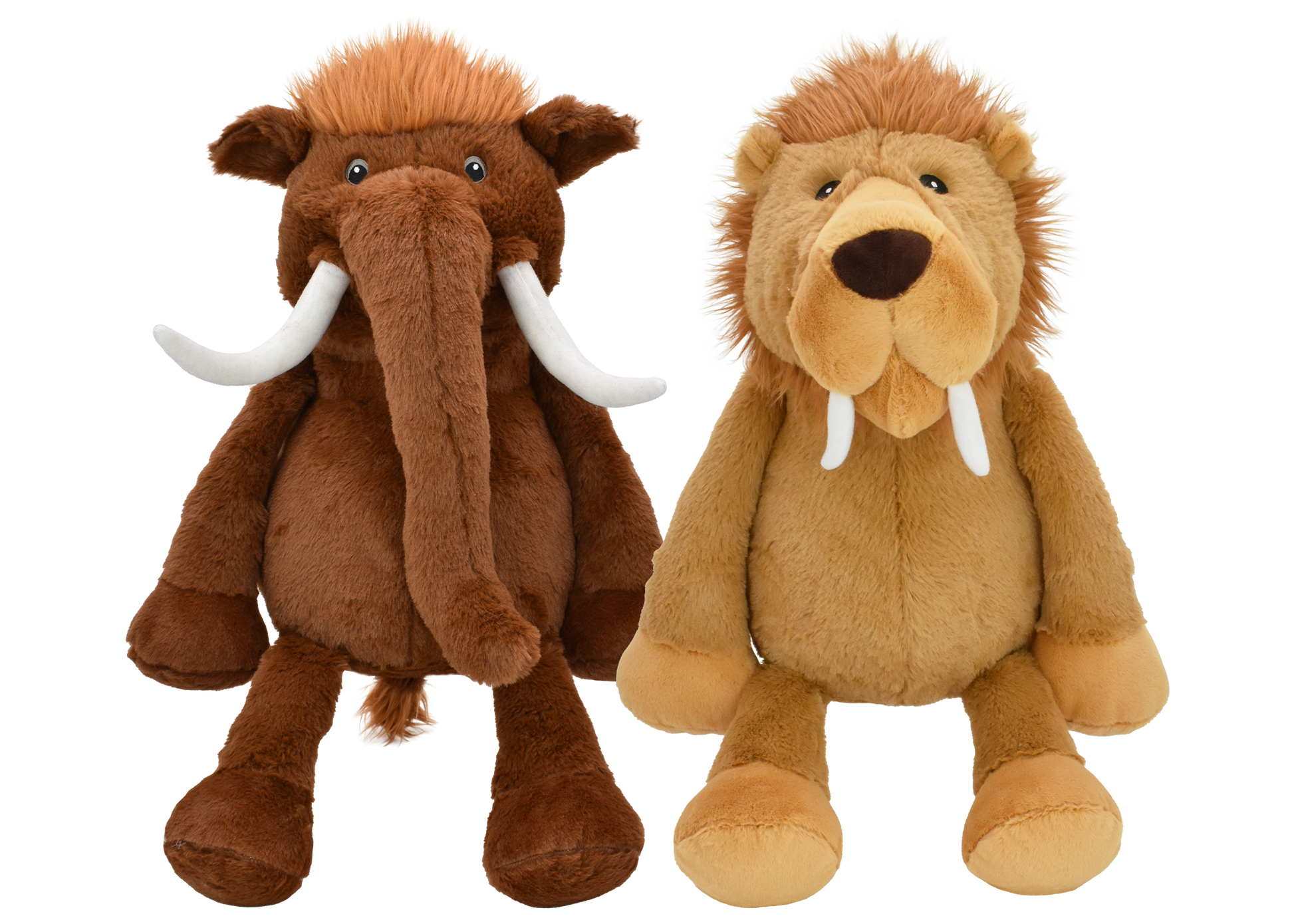 Multipet Jumbo Mammoth & Sabertooth Tiger (14")