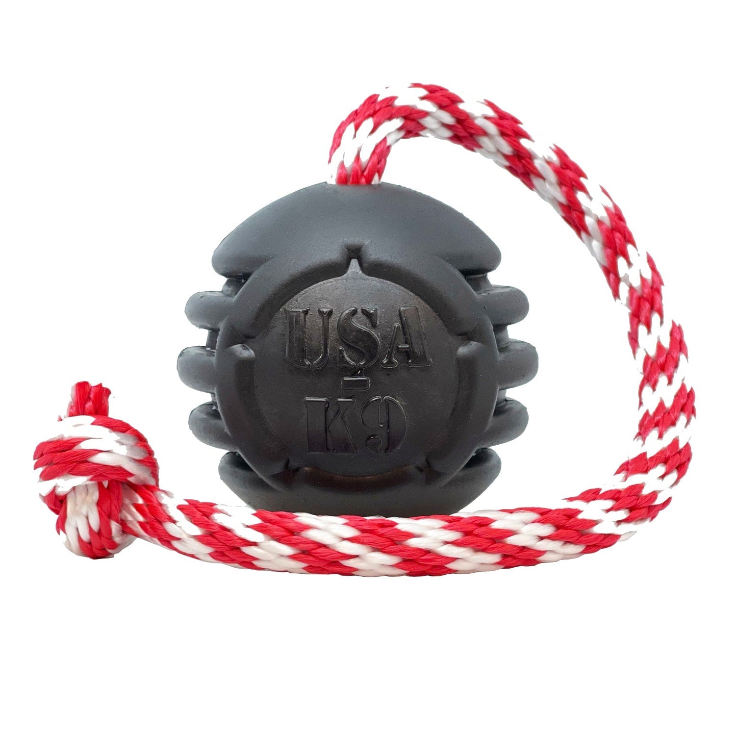 Dog Toy K9 Magnum Stars and Stripes Rubber Reward Fetch USA
