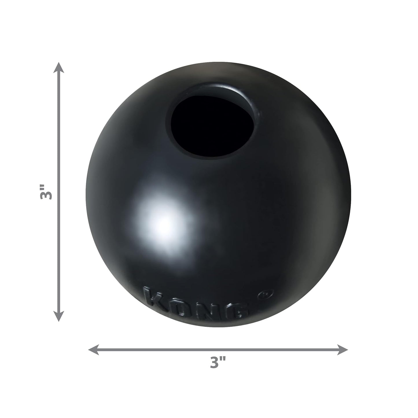 Dog Ball Toy KONG Extreme Black Rubber Heavy Duty Fetch Ball