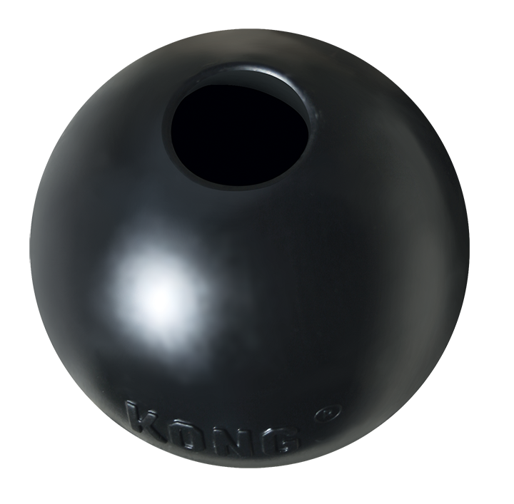 Dog Ball Toy KONG Extreme Black Rubber Heavy Duty Fetch Ball