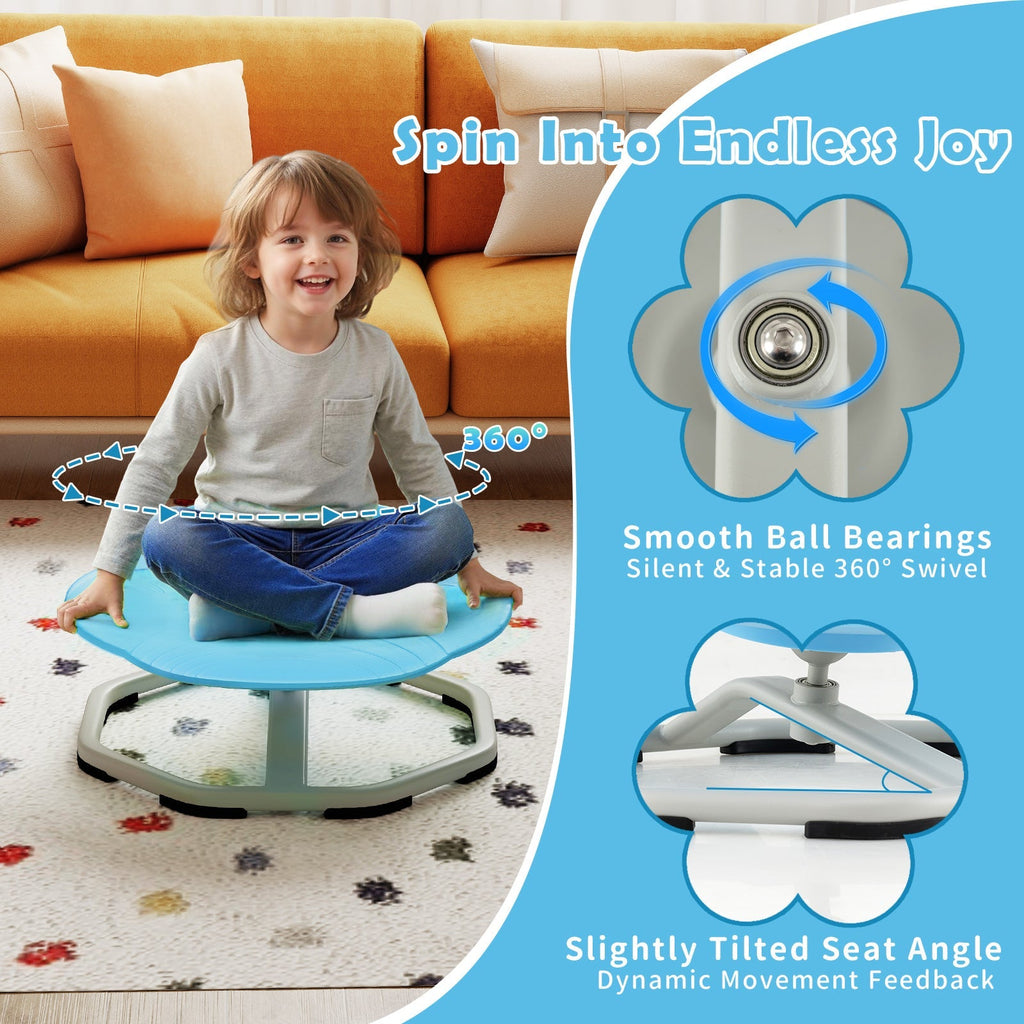 Kids Sensory Swivel Chair Cat Claw 360¬∞ Spinning Chair with Non-Slip Metal Base