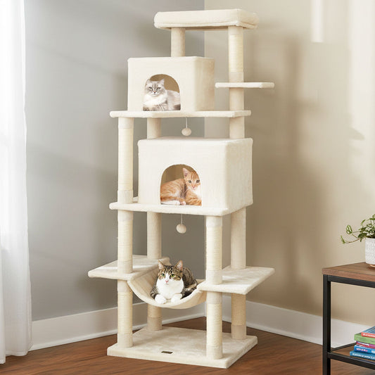 Large Cat Tree for Indoor Cats 70" Tall Cat Tower - Majestic Pet Kingdom