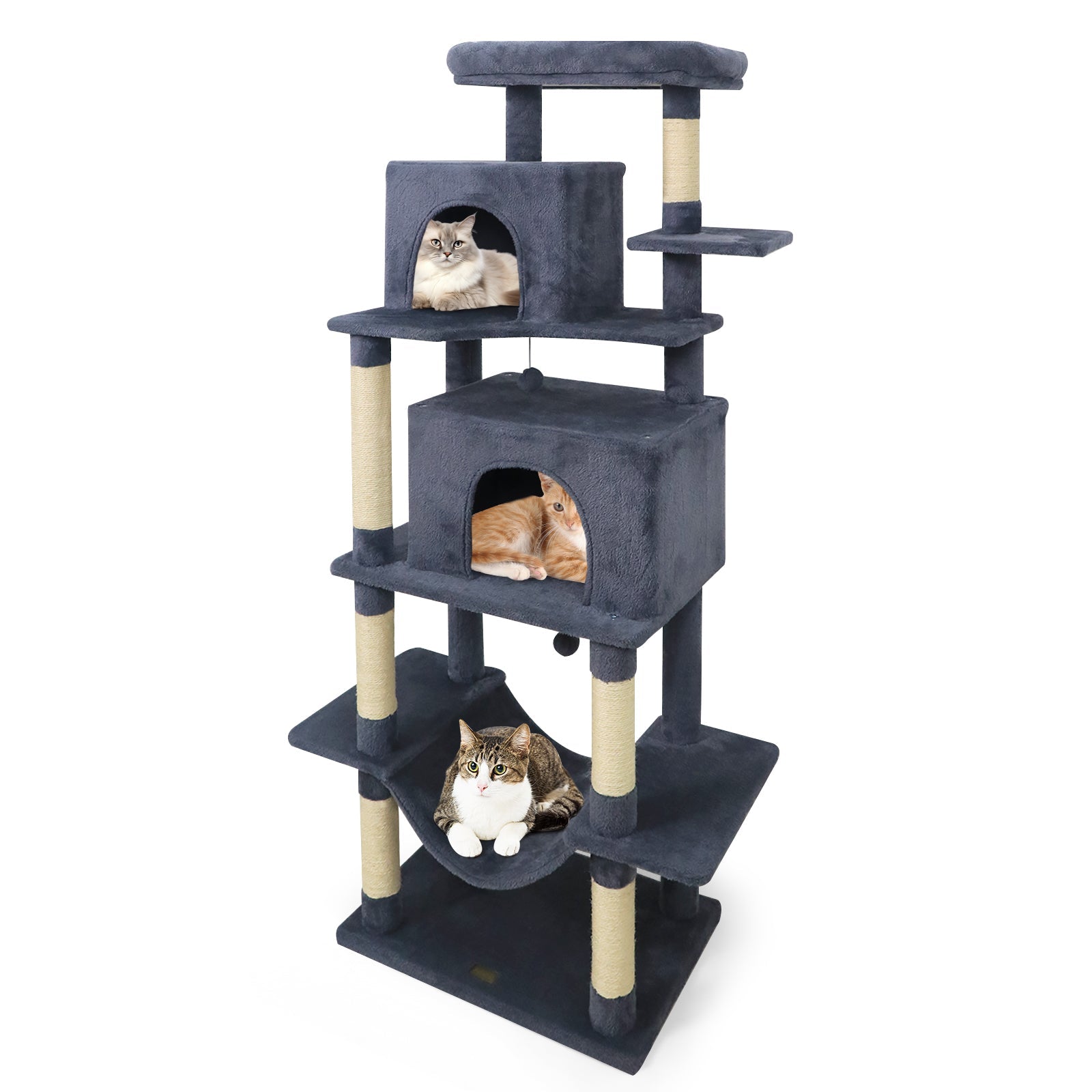 Large Cat Tree for Indoor Cats 70" Tall Cat Tower - Majestic Pet Kingdom