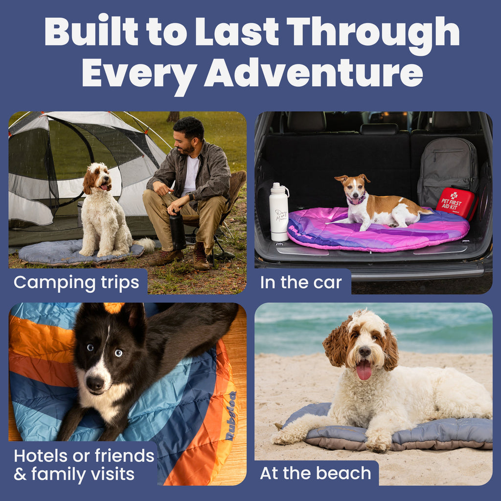 Travel Dog Bed - Foldable & Packable for Travel, Road Trip, Camping - Majestic Pet Kingdom