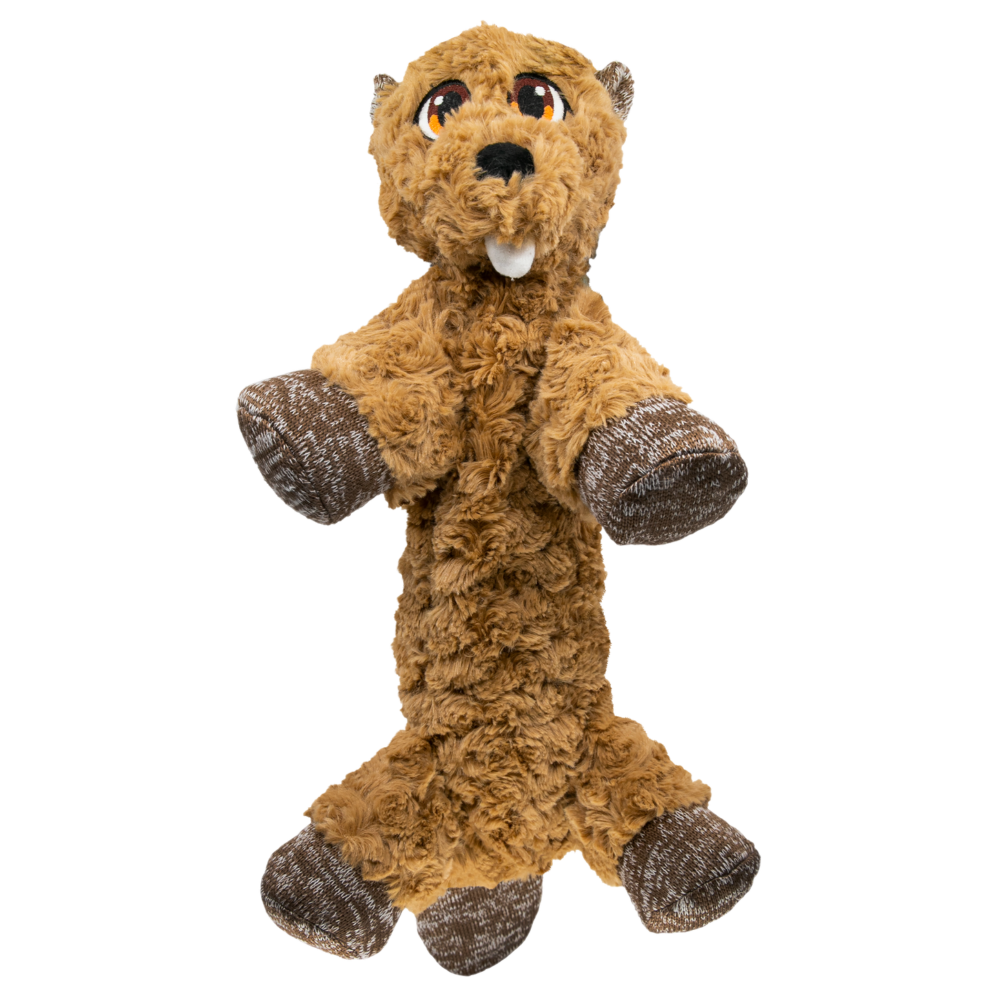 Dog Plush Toy KONG Low Stuff Flopzie Beaver Squeaky Play