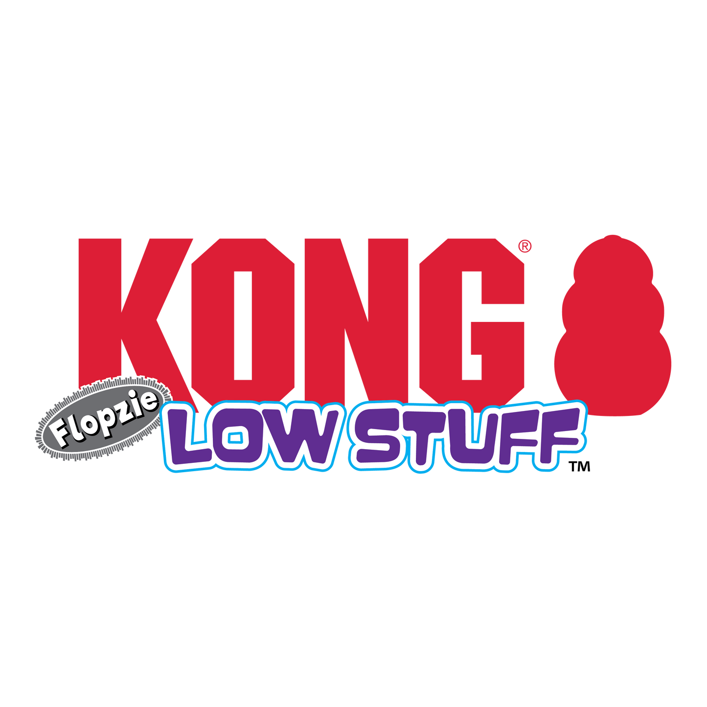 Dog Plush Toy KONG Low Stuff Flopzie Beaver Squeaky Play