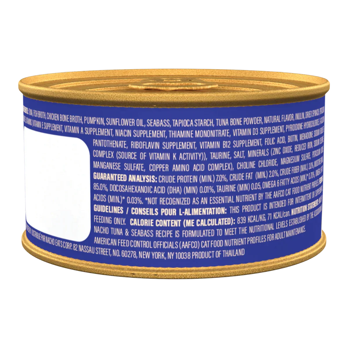 Made By Nacho Flaked Tuna & Sea Bass (3oz) - Majestic Pet Kingdom