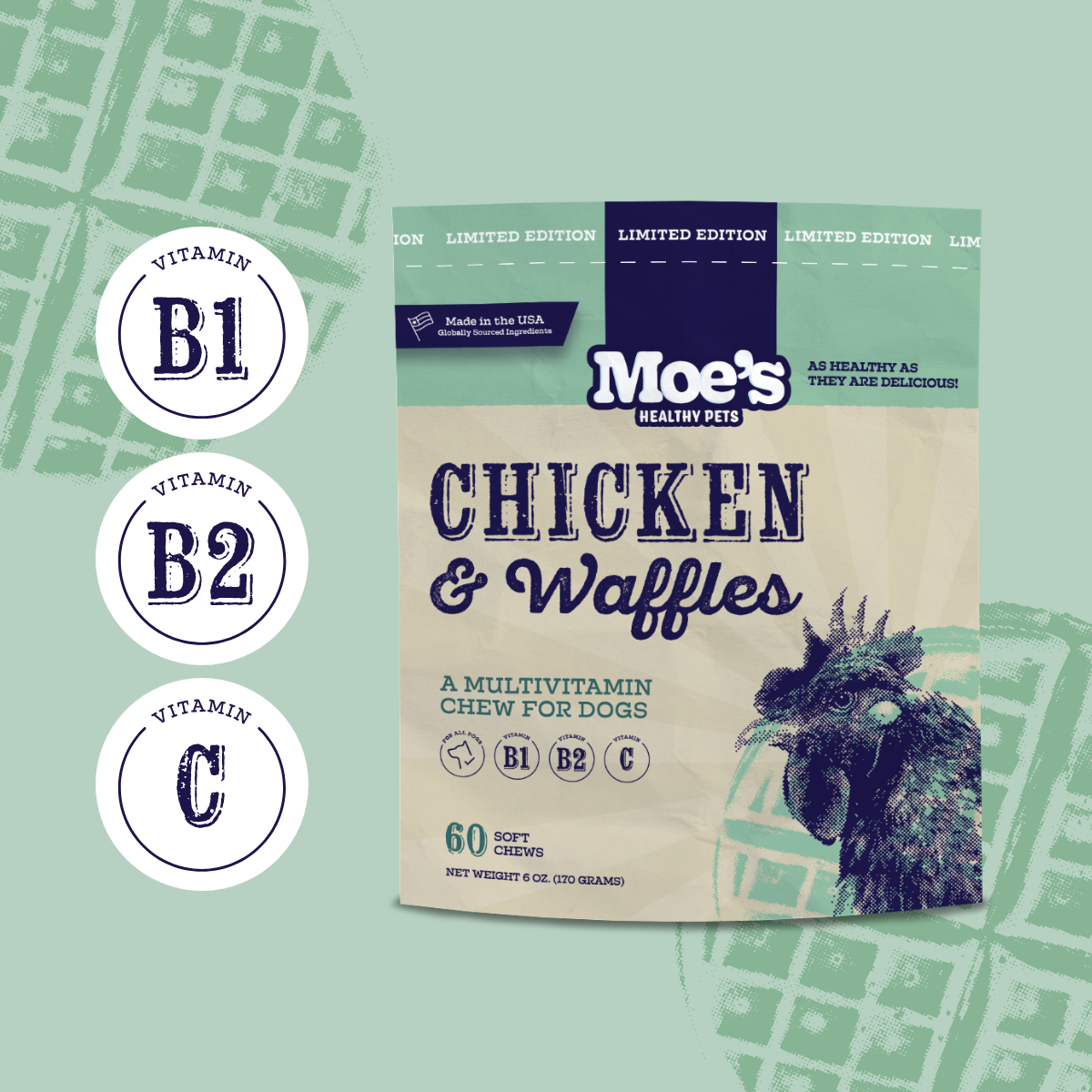 Chicken and Waffles Chews