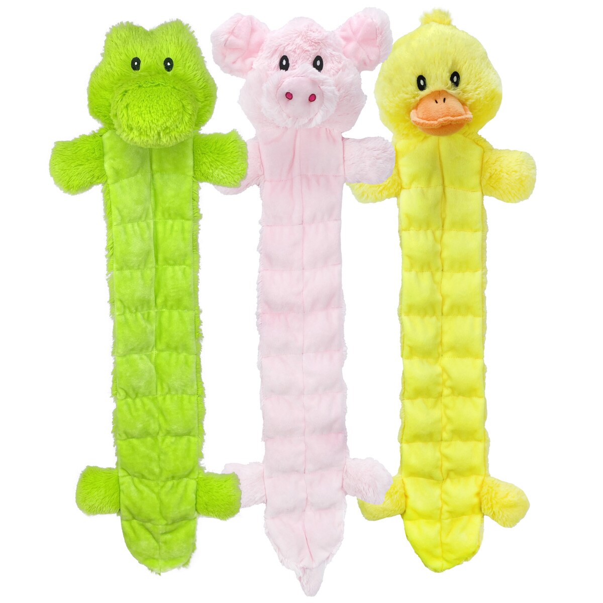 Dog Plush Toy Multipet Long Squeaker Mat Animal Play 24-Inch