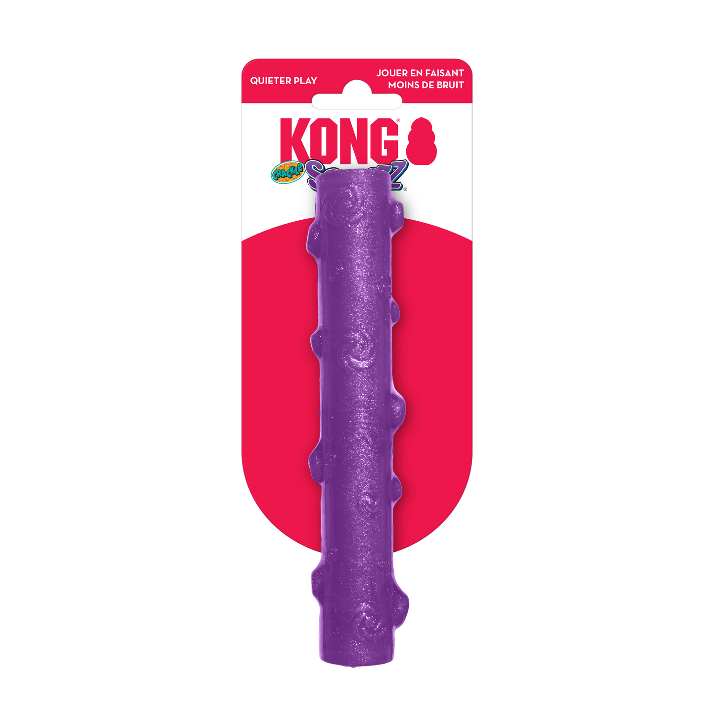 Dog Toy KONG Squeezz Crackle Stick Crunchy Sound Fetch Play