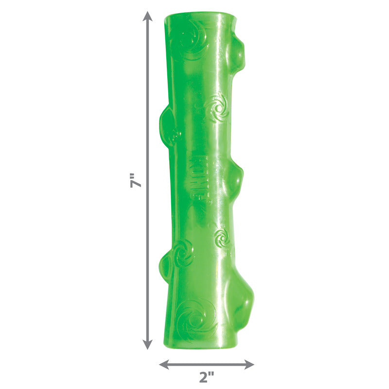 Dog Chew Toy KONG Squeezz Stick Squeaky Durable Fetch Play