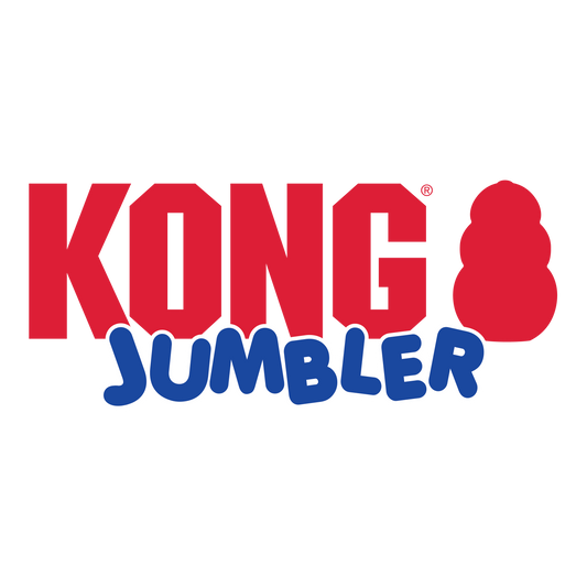 Dog Ball Toy KONG Jumbler Squeaky Tennis Ball Grip Handle - Detail Angle 2 | Majestic Pet Kingdom