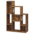 Modern Cat Bookshelf Cat Tree 8-Section Storage Cabinet with 2 Round Holes - Majestic Pet Kingdom