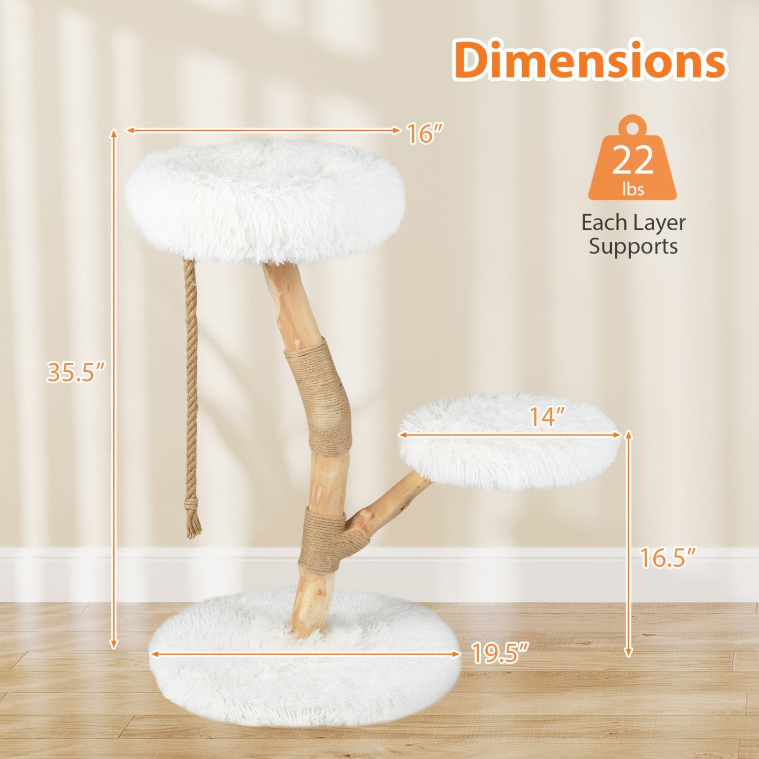 Wooden Cat Tree Tower with Perch and Scratching Posts - Majestic Pet Kingdom