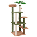 Multilevel Cat Tree with Scratching Posts and Rope Plush Perch Toy Bed-Green - Majestic Pet Kingdom