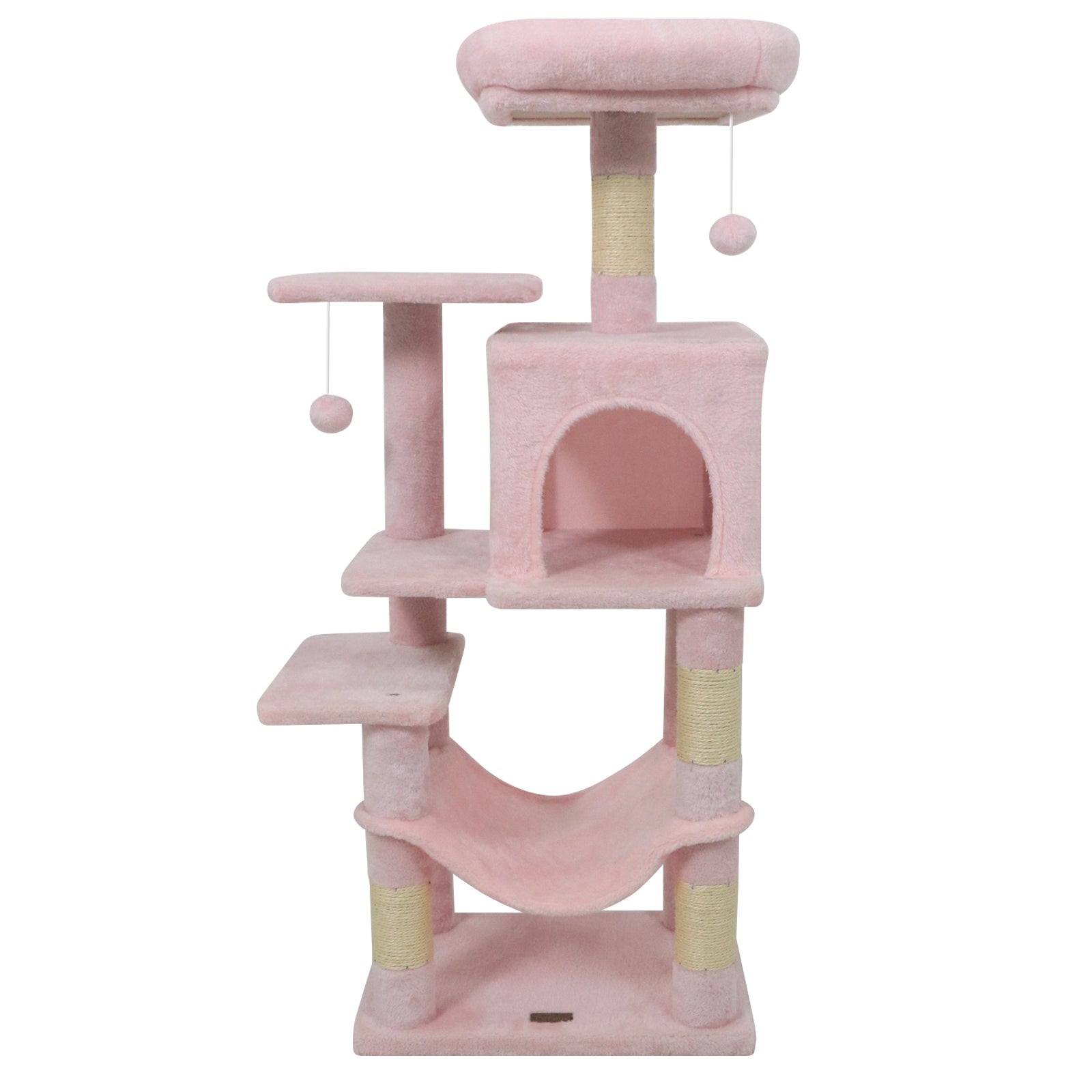 Multi-Level Cat Tower with 2-Door Condo and Padded Top Perch - Majestic Pet Kingdom