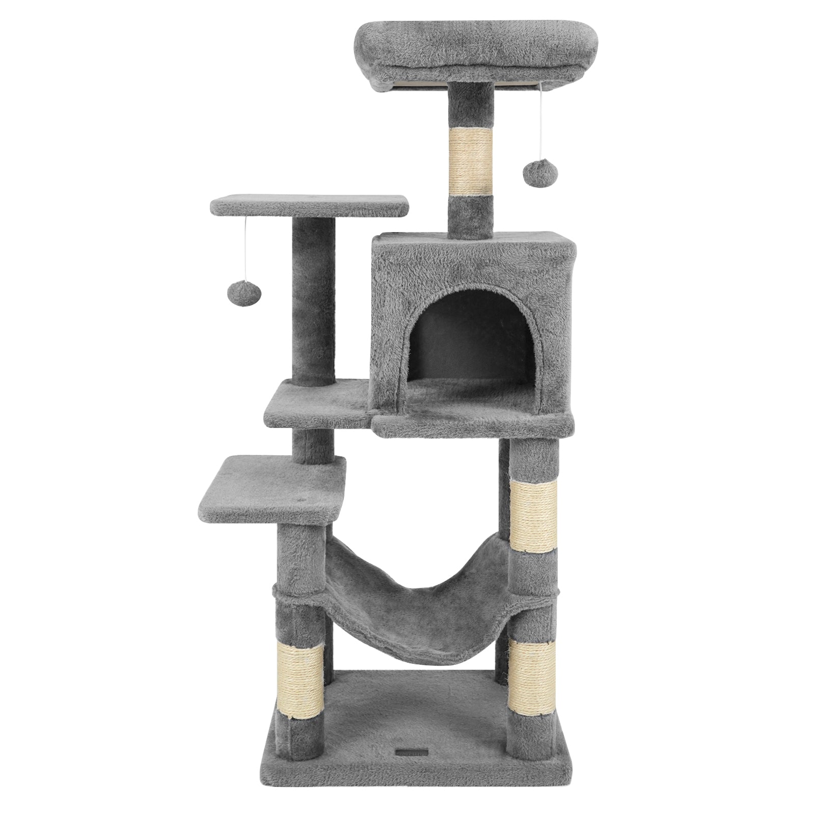 Multi-Level Cat Tower with 2-Door Condo and Padded Top Perch - Majestic Pet Kingdom