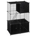 Multi-Level Cat Tower with 2-Door Condo and Hammock-Black - Majestic Pet Kingdom