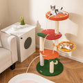 Multi-level Cat Tree Pet Activity Center with Fruit-shaped Platforms-Red and Orange - Majestic Pet Kingdom