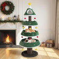 Christmas Cat Tree with 3 Platforms & Top Perch - Majestic Pet Kingdom