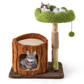 Multifunctional Cat Tree Cat Tower with Scratching Posts and Top Perch-Brown - Majestic Pet Kingdom