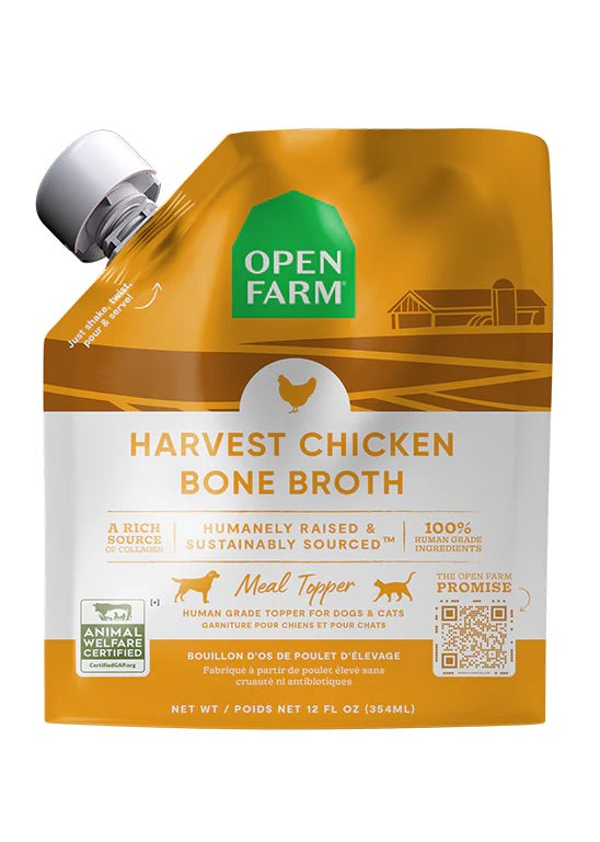 Open Farm Chicken Bone Broth For Dogs & Cats (12oz) - Majestic Pet Kingdom