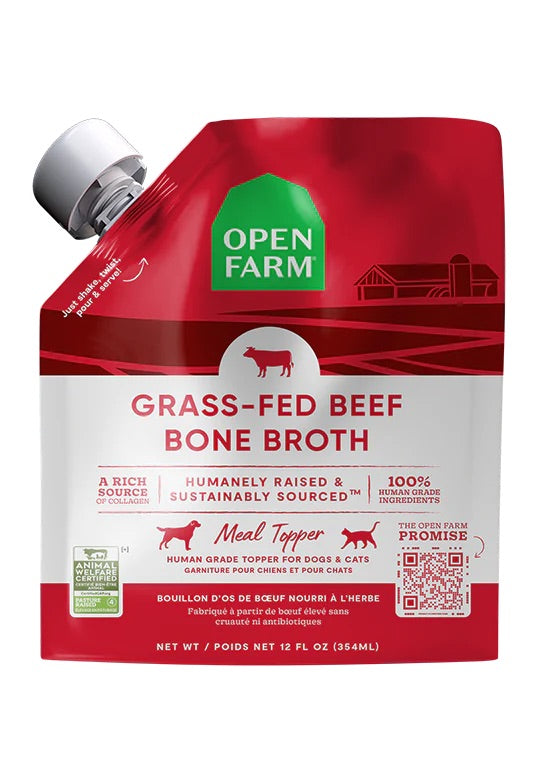Open Farm Beef Bone Broth For Dogs & Cats (12oz) - Majestic Pet Kingdom