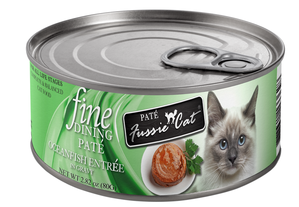 Fussie Cat Fine Dining - Pate - Oceanfish Entree in gravy (2.82oz) - Majestic Pet Kingdom