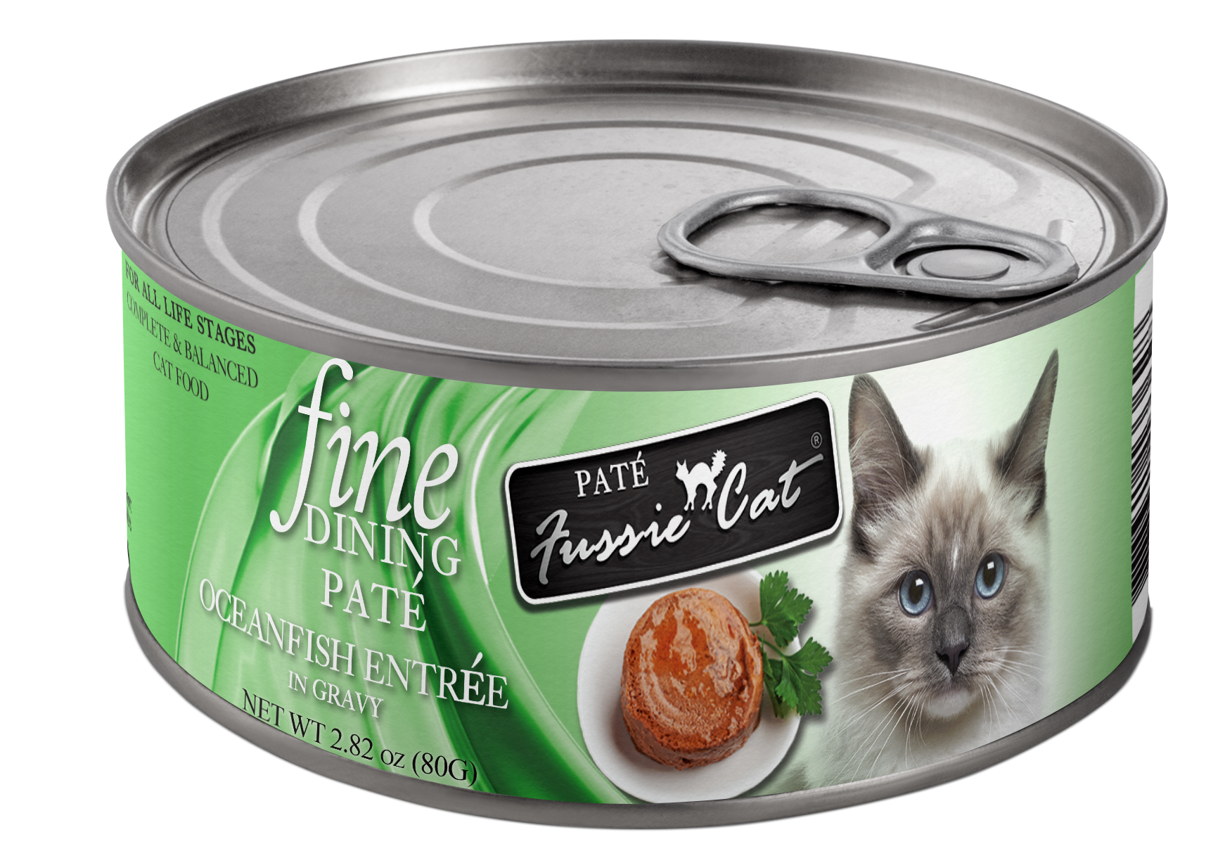 Fussie Cat Fine Dining - Pate - Oceanfish Entree in gravy (2.82oz) - Majestic Pet Kingdom