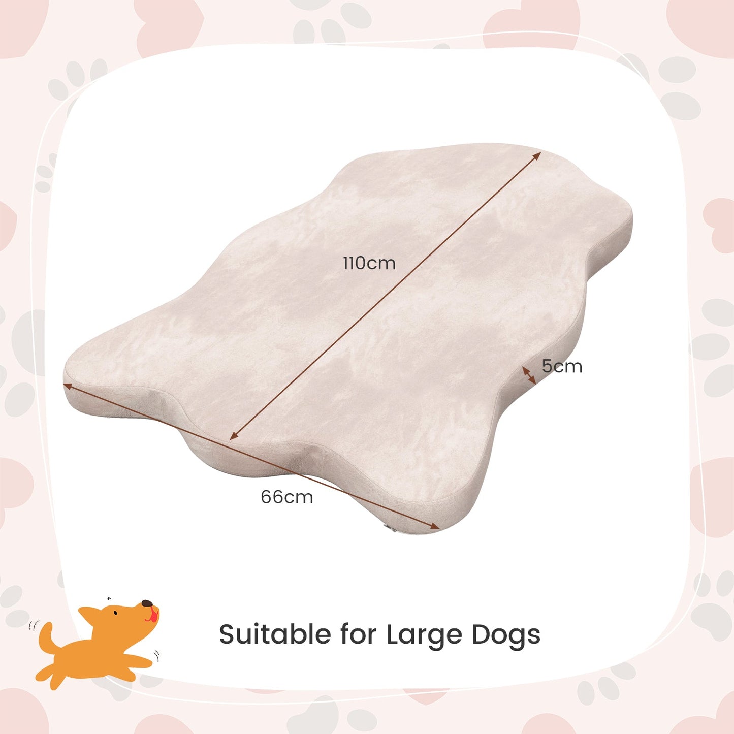 Dog Bed Orthopedic Memory Foam Large Breed Sleeping Cushion - Detail Angle 4 | Majestic Pet Kingdom