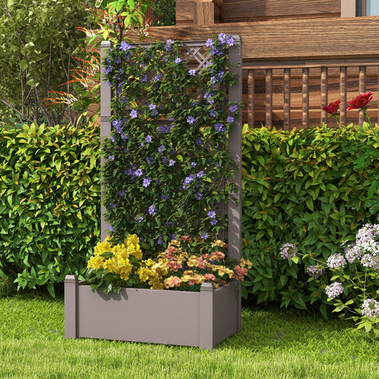 Outdoor Planter Box Self-Watering Raised Garden Bed Trellis with Water Level Indicator | Purrfect Pet Kingdom
