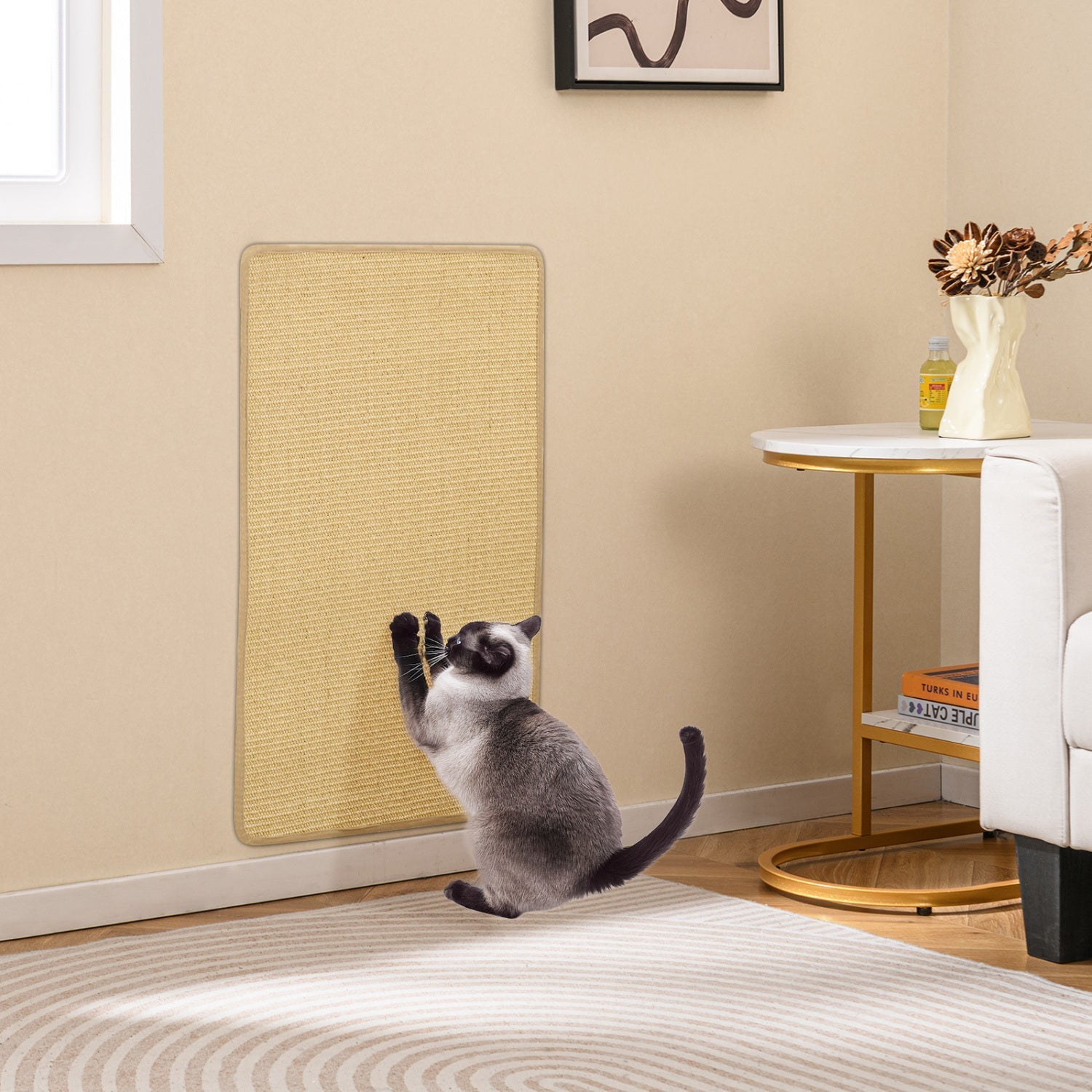 4 Pieces Cat Scratcher Mat Set 32 x 20 Inch Pads for Cats | Purrfect Pet Kingdom