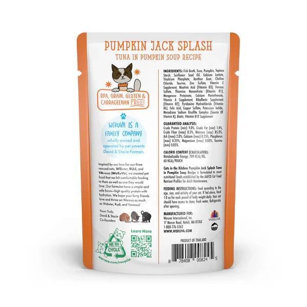 Cats in the Kitchen Pumpkin Jack Splash Tuna in Pumpkin Soup (3oz) - Majestic Pet Kingdom