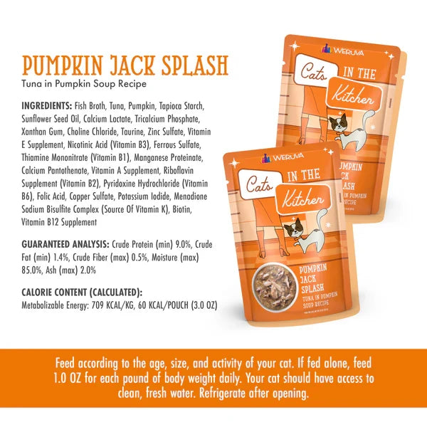 Cats in the Kitchen Pumpkin Jack Splash Tuna in Pumpkin Soup (3oz) - Majestic Pet Kingdom