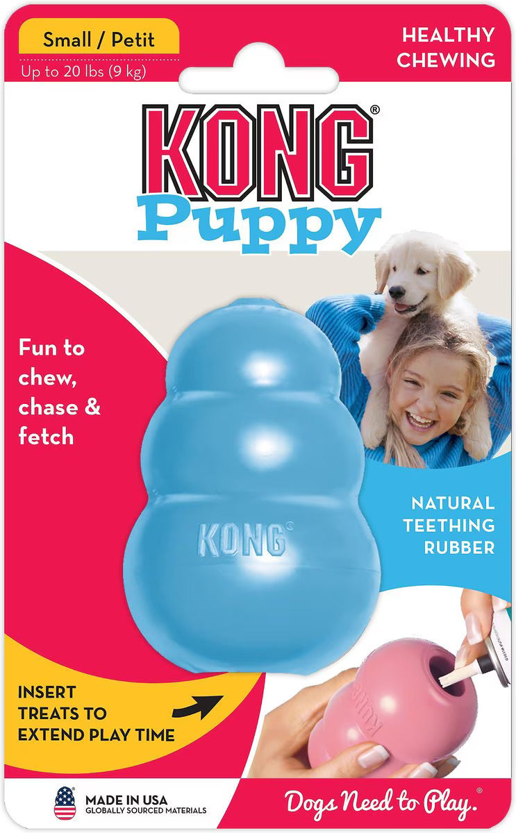 Dog Chew Toy KONG Puppy Soft Teething Rubber Stuffable Toy