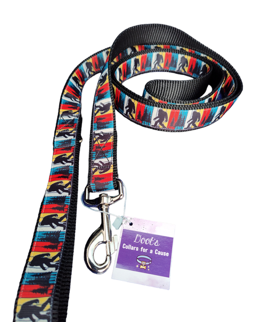 Bigfoot Sasquatch Black Nylon Dog Collar MD, LG, XL, Leash | Purrfect Pet Kingdom