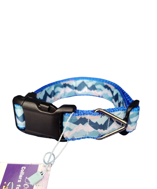 Blue Mountains Blue Nylon Dog Collar MD, LG, XL, Leash | Purrfect Pet Kingdom