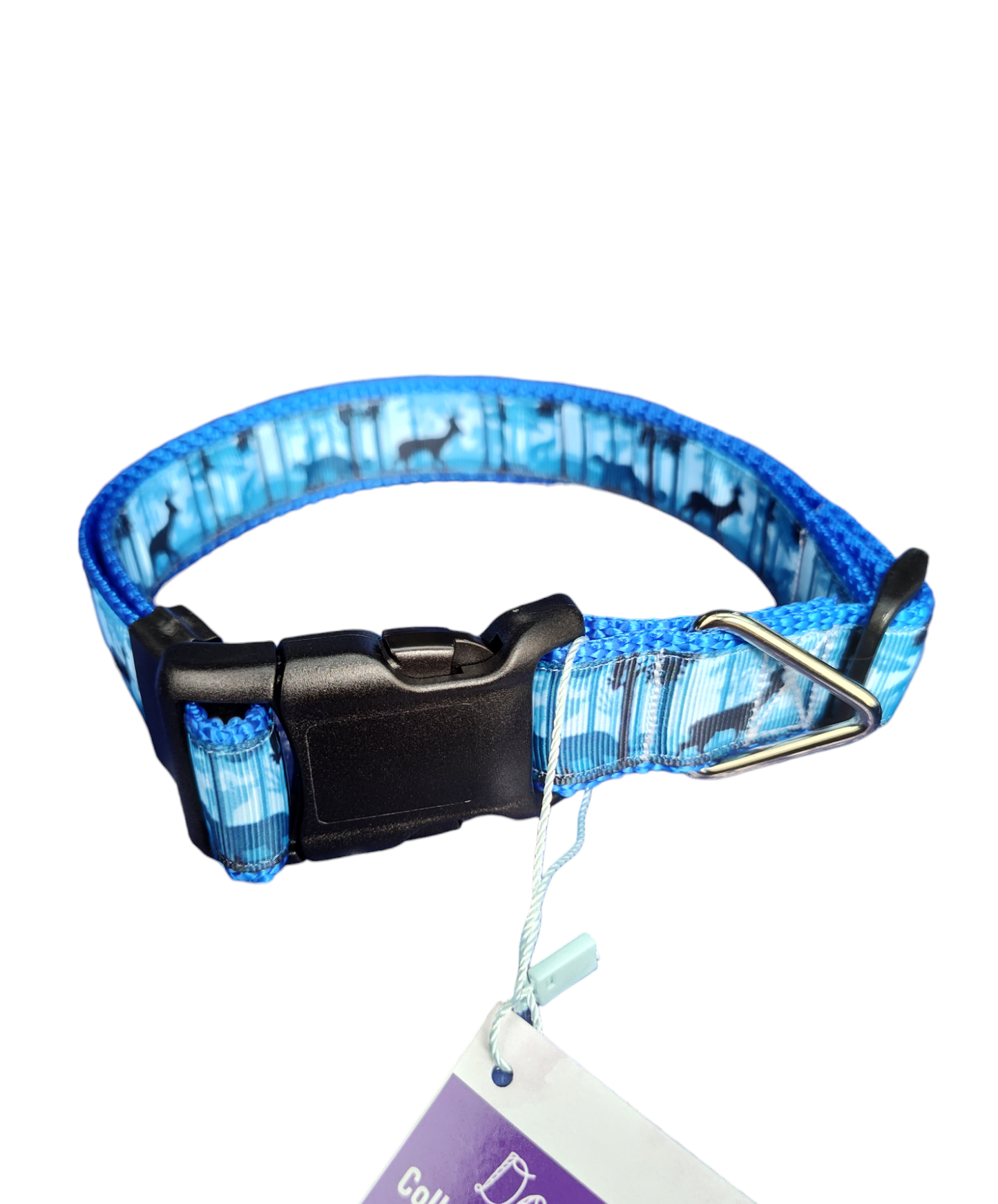 Wild Blue Forest Nylon Dog Collar MD, LG, XL, Leash | Purrfect Pet Kingdom