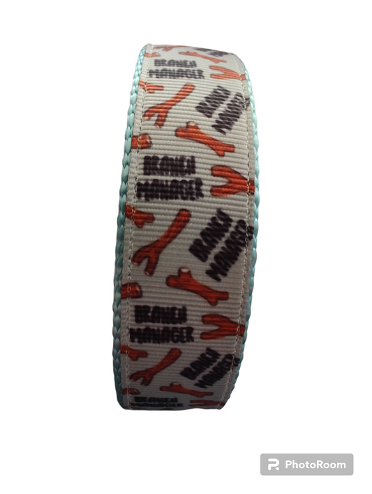 Branch Manager Light Blue Nylon Dog Collar MD, LG, XL, Leash, Martingale | Purrfect Pet Kingdom