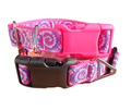 Tie Dye Hot Pink Nylon Dog Collar MD, LG, XL, Leash