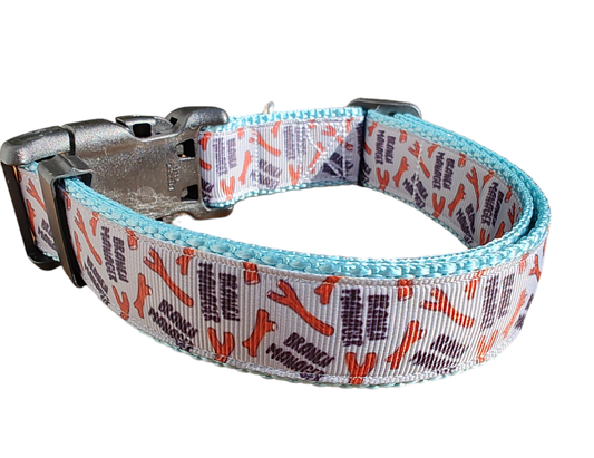Branch Manager Light Blue Nylon Dog Collar MD, LG, XL, Leash, Martingale | Purrfect Pet Kingdom