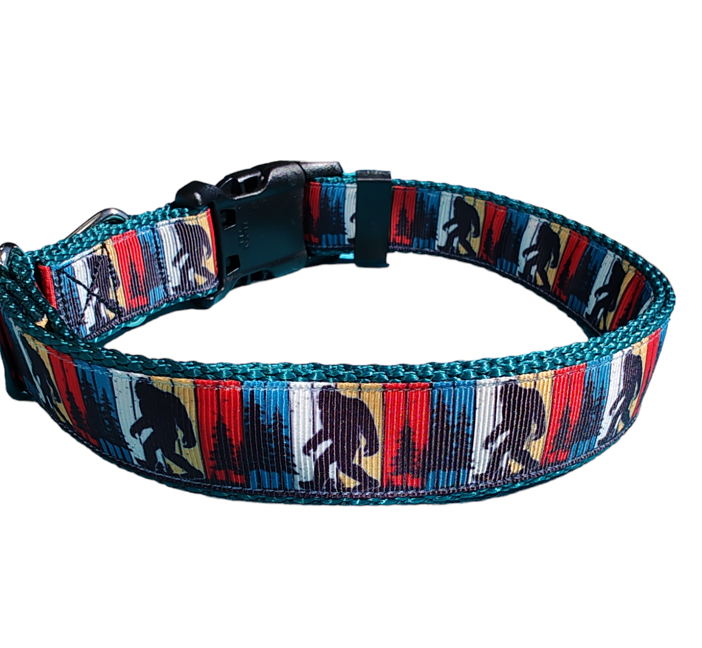 Bigfoot Sasquatch Green Nylon Dog Collar MD, LG, XL, Leash | Purrfect Pet Kingdom