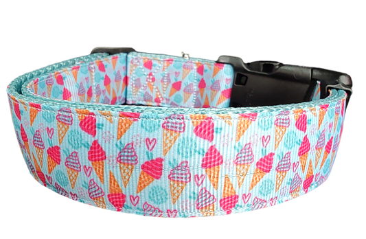 Ice Cream Cones Nylon Dog Collar | Purrfect Pet Kingdom