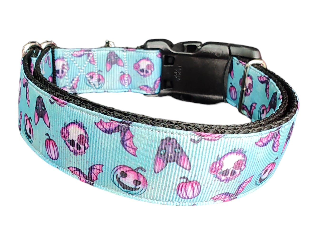 Halloween Blue Spooky Season Nylon Dog Collar | Purrfect Pet Kingdom
